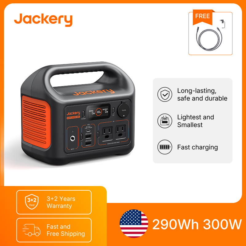 Solar Emergency Charger - Jackery Portable Power Station Explorer 300New