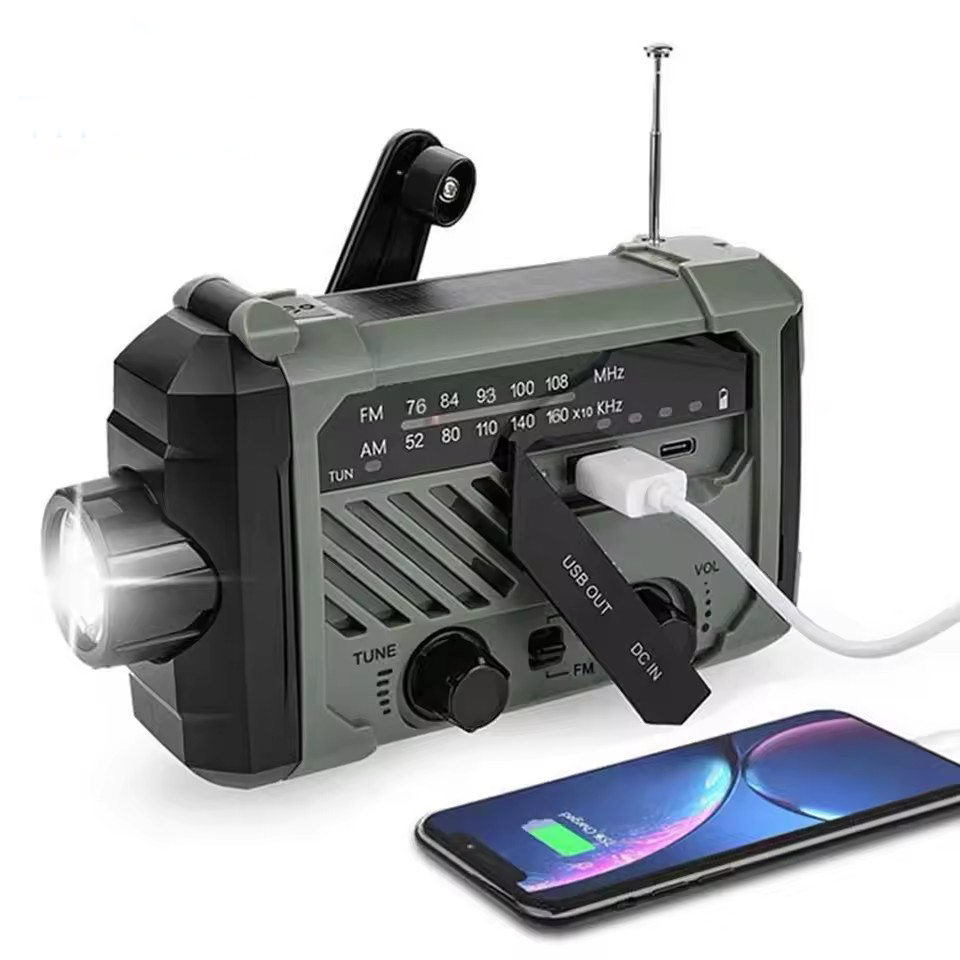 Solar Emergency Charger - Emergency Solar Radio with Handle, Portable