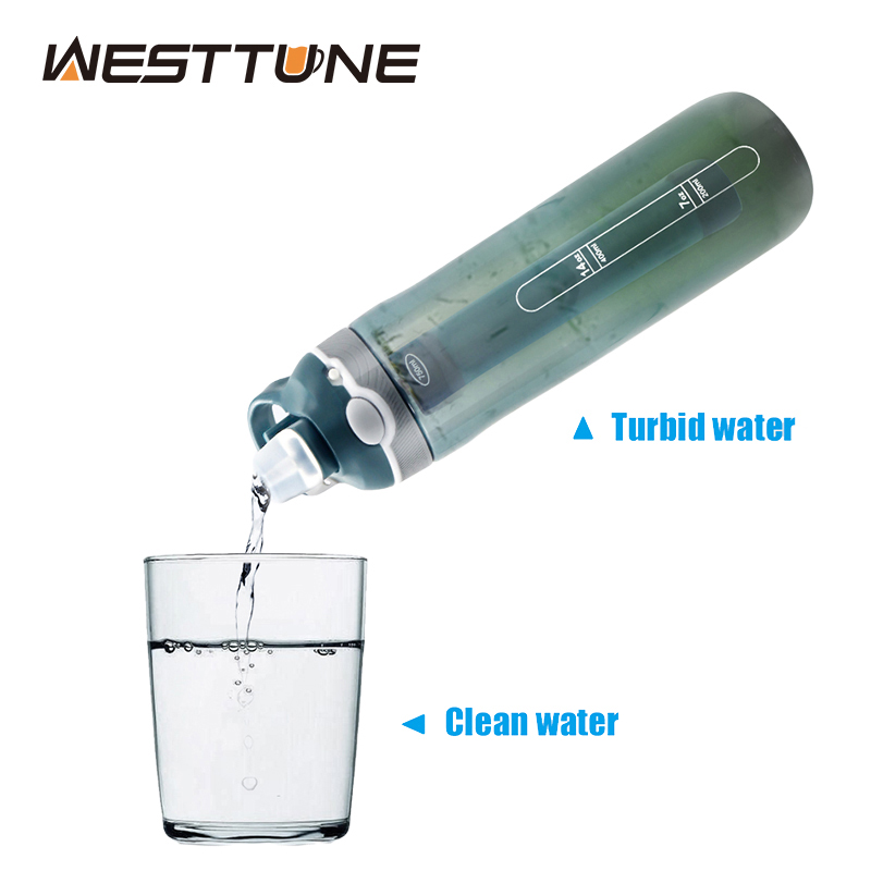 Water Purification Straw - 750ML Outdoor Water Filter Straw Bottle/Cup
