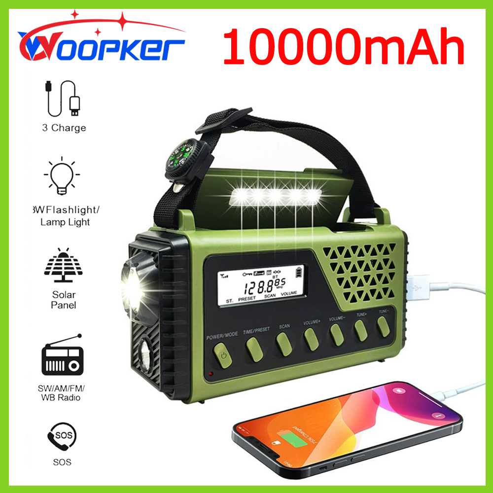 Woopker Radio SY-1199 10000mAh - Solar Emergency Charger review and price