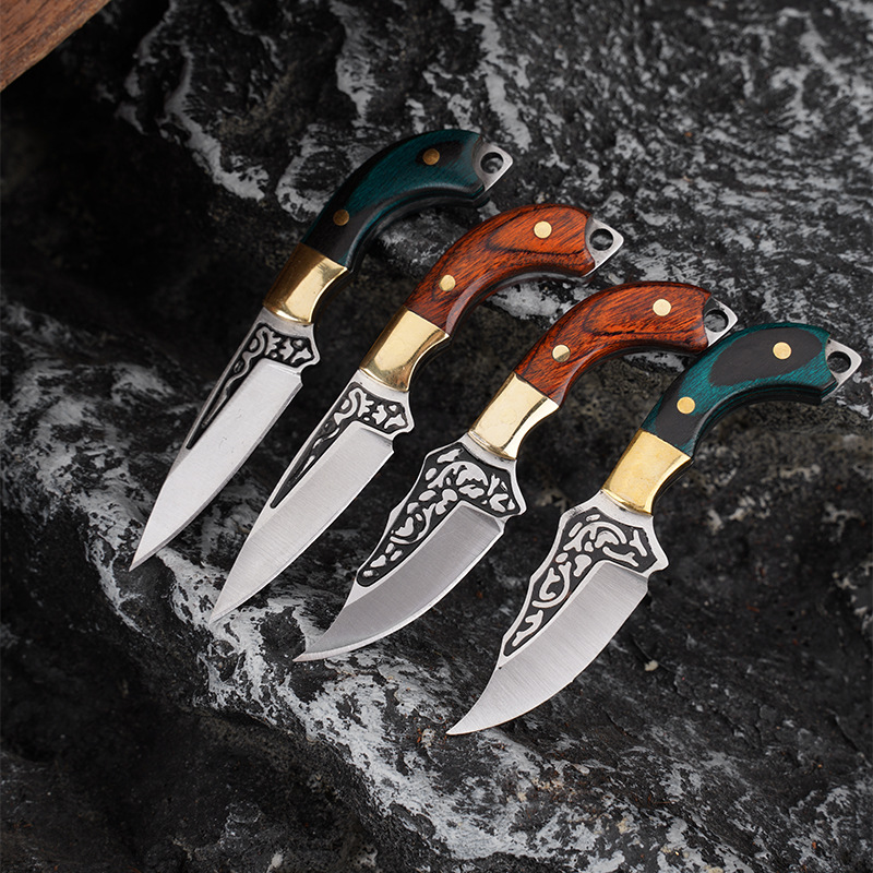 EDC Camping Wooden Handle Knif - Bushcraft Knife Fixed review and price