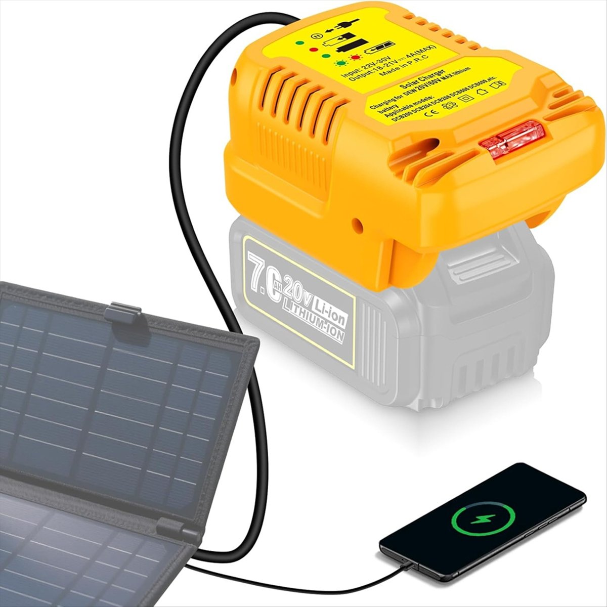 Solar Charger Adapter for Dewa - Solar Emergency Charger review and price
