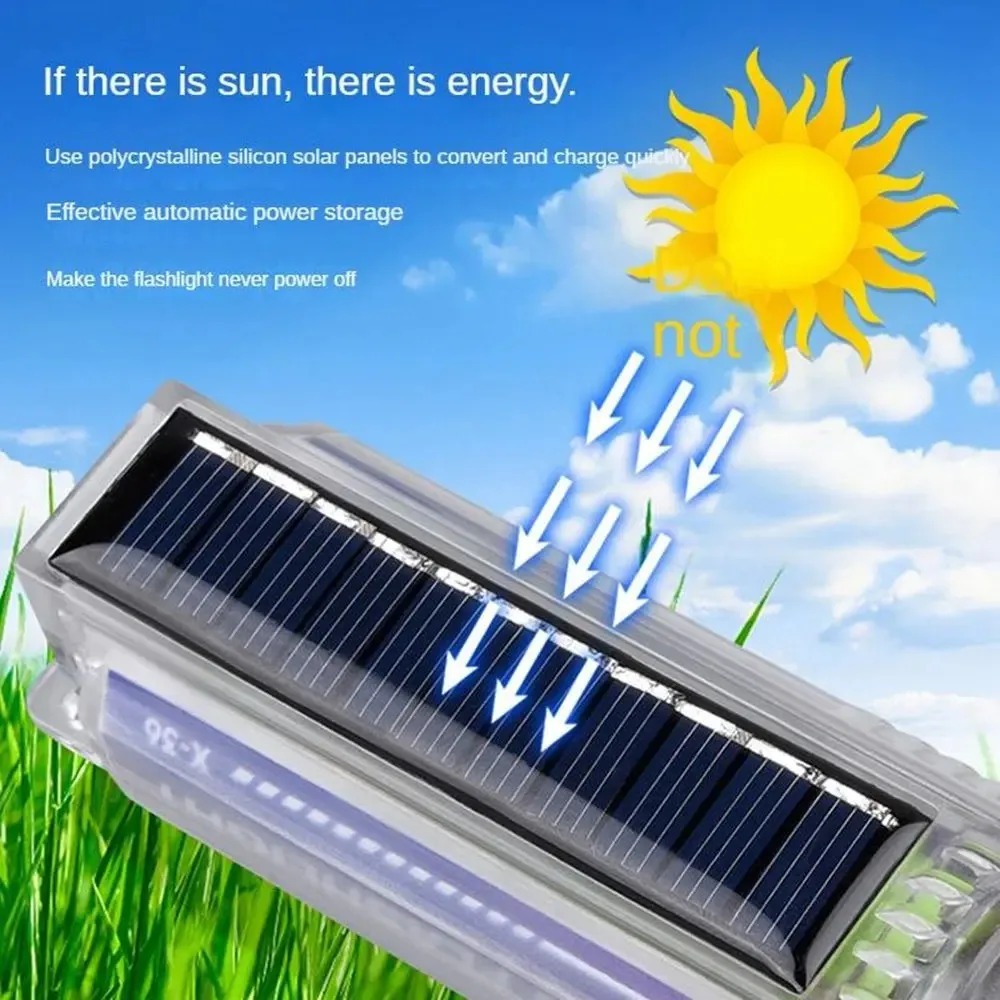 Powerful LED Flashlight With S - Solar Emergency Charger review and price