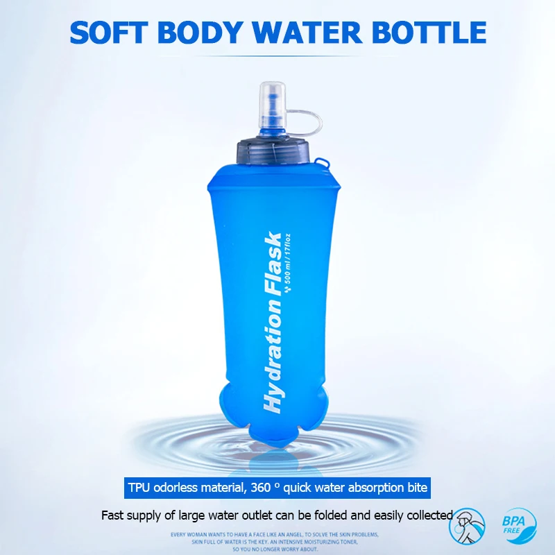 250ml 500ml 750ml Portable Fol - Water Bag Collapsible review and price